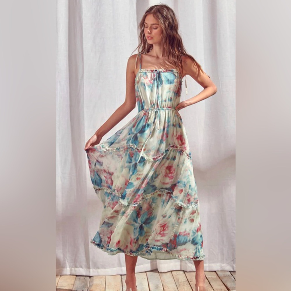 Storia Watercolor Floral Dress